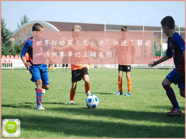 世界杯的英文怎么说？快速了解这一顶级赛事的正确名称